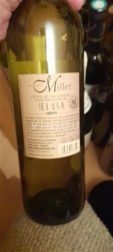 Southwest Côtes de Gascogne Domaine Millet Elusa 2022