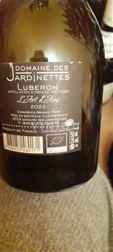 Rhônen laakso Luberon Domaine S Jardinettes L'Art d'Aimé 2022