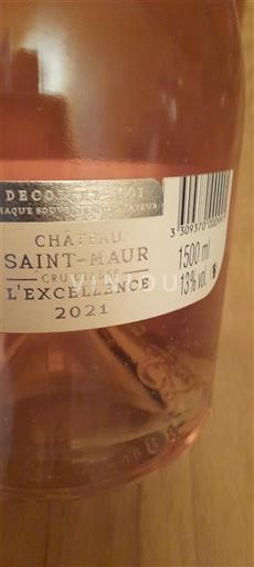 Wines Rosé sec L'Excellence Château Saint-Maur 2021 France Provence Côtes de Provence AOC