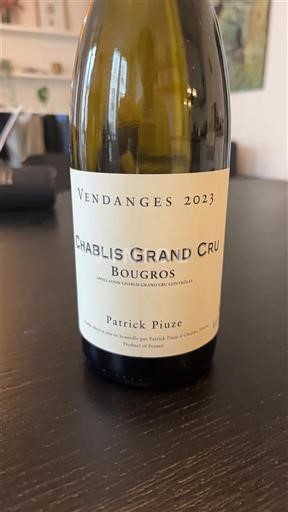 Burgundia Chablis Grand Cru Grand Cru Patrick Piuze Bougros 2023