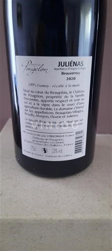 Beaujolais Juliénas Château Pougelon Beauvernay 2020