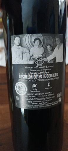 Bordeaux Castillon-côtes-de-bordeaux Vignobles POITEVIN LAVIGNE Tradition 2019