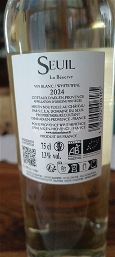 Provence Dealurile Aix-en-Provence Château Seuil La Réserve 2024