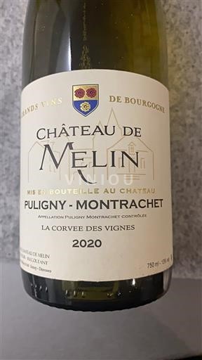 Burgundia Puligny-montrachet Château Melin La Corvée des Vignes 2020