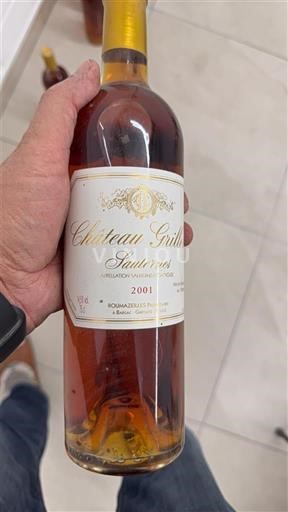 Bordeaux Sauternes Château Grillon 2001
