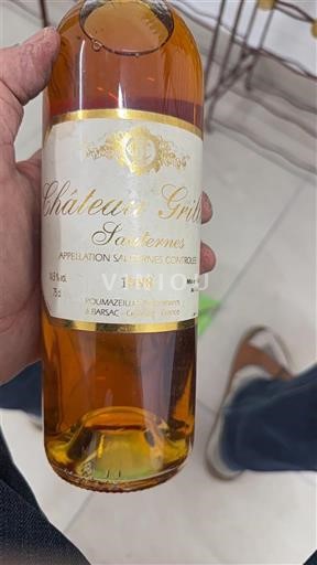 Bordeaux Sauternes Château Grillon 1998