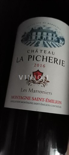 Bordeaux Montagne-Saint-Émilion Château La Picherie Les Marronniers 2016