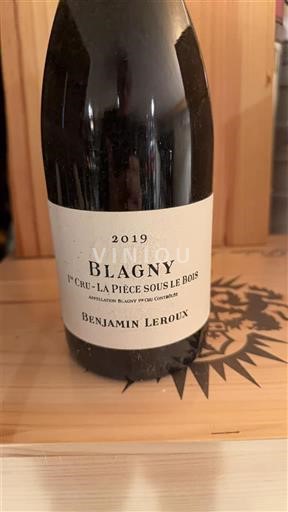 Burgundia Blagny Premier Cru Benjamin Leroux 1er Cru - La Pièce Sous Le Bois 2019