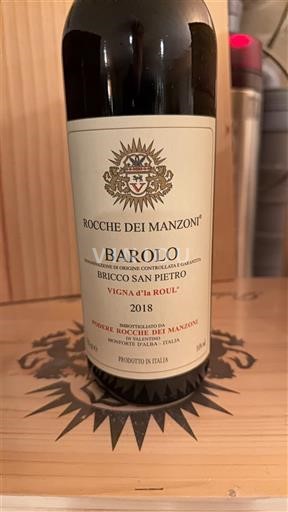 Piemont Barolo Rocche dei Manzoni Bricco San Pietro Vigna d'la Roul 2018