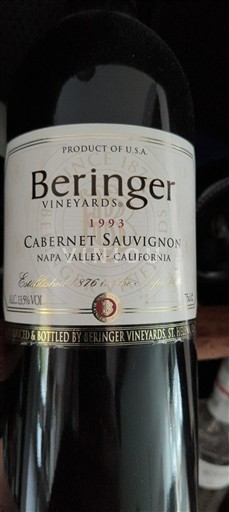 AVA din California Valea Napa Beringer Vineyards 1993
