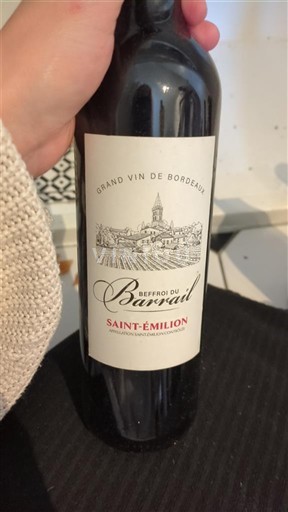 Bordeaux Saint-Émilion Beffroi du Barrail 2020