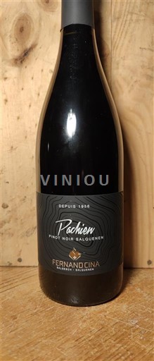 Valais Salquenen Grand Cru Fernand Cina SA Pachien Pinot Noir 2018
