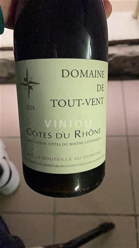 Vallée du Rhône Côtes-du-rhône Domaine Tout-Vent 2018