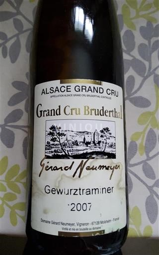 Alsace Ikke specificeret Grand Cru Domaine Gérard Neumeyer Grand Cru Bruderthal 2007
