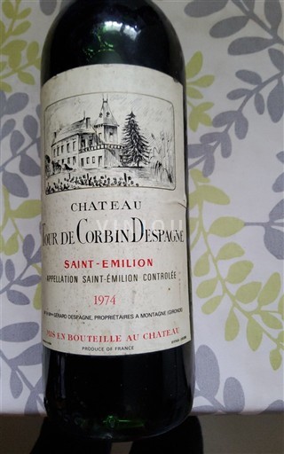 Burdeos Saint-Émilion Château Tour de Corbin Despagne 1974