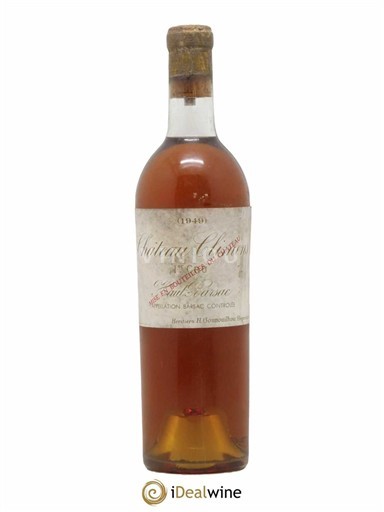 Bordeaux Barsac Premier Cru Château Climens 1949
