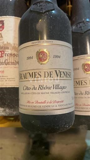 Rhônen laakso Côtes-du-rhône-villages Union de Beaumes de Venise 1994