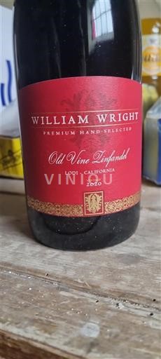 AVA din California Lodi William Wright Old Vine Zinfandel 2020