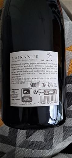 Valea Ronului Cairanne Gabriel Meffre Instants Rares 2021