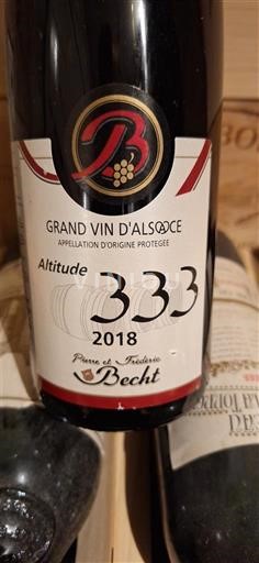 Alsacia Château Pierre et Frédéric Becht Altitude 333 2018