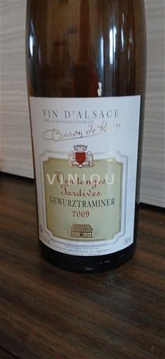 Alsacia Vendanges Tardives Baron de Hoen 2009