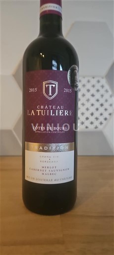 Bordeaux Côtes-de-Bourg Château La Tuilière Tradition 2015