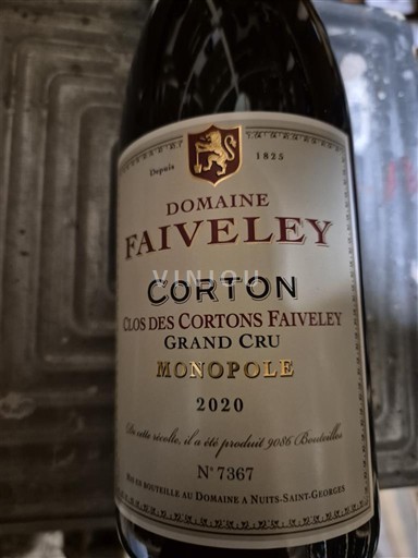 Burgundia Corton Grand Cru Domaine Faiveley Clos des Cortons Faiveley 2020