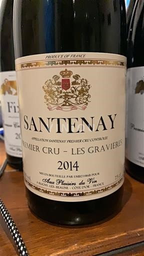 Burgundsko Santenay Premier Cru Aux Plaisirs du Vin Les Gravières 2014