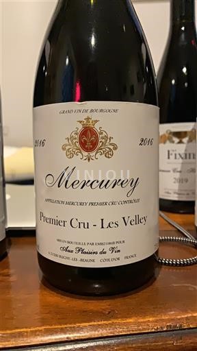 Burgundsko Mercurey Premier Cru Aux Plaisirs du Vin Premier Cru - Les Velley 2016