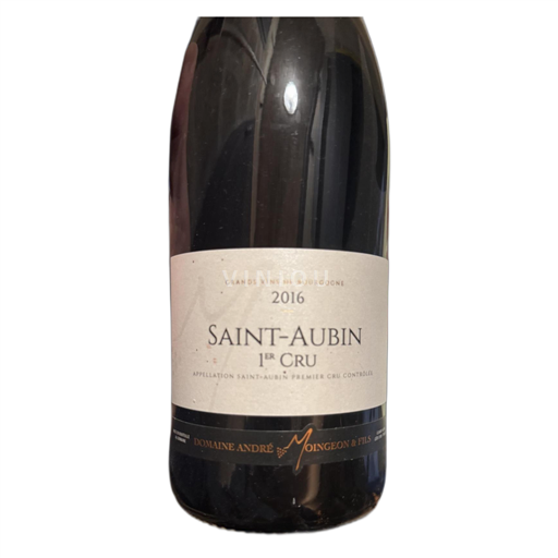 Vin Rouge sec 1er Cru Domaine André Moingeon & Fils 2016 France Bourgogne Saint-Aubin AOC
