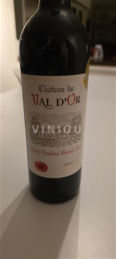 Bordeaux Saint-Émilion Grand Cru Grand Cru Château Val d'Or 2012