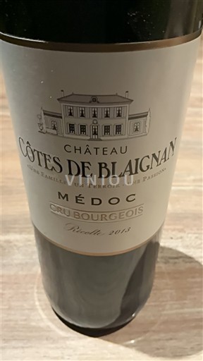 Bordeaux Médoc Château Côtes de Blaignan 2015