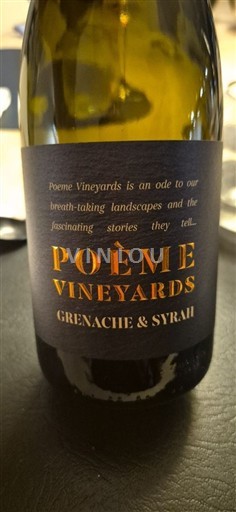 Rượu vang Rouge sec Grenache & Syrah Poème Vineyards 2024 Pháp Thung lũng Rhône Côtes-du-rhône AOC
