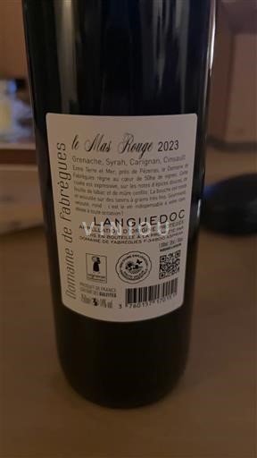 Languedoc Domaine Fabrègues le Mas Rouge 2023