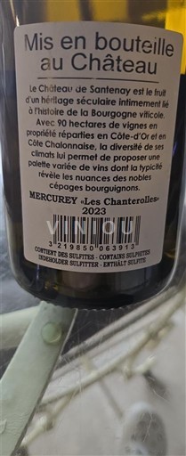 Burgundija Mercurey Château Santenay Les Chanterolles 2023