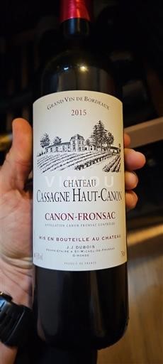 Bordeaux Canon-Fronsac Château Cassagne Haut-Canon 2015