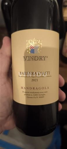 Piemonte Barbera d'Asti Vinory Mandragola 2021