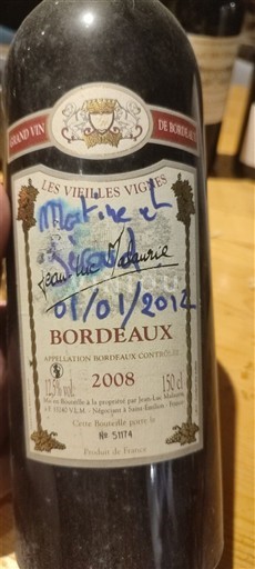 Bordeaux Les Vieilles Vignes 2008