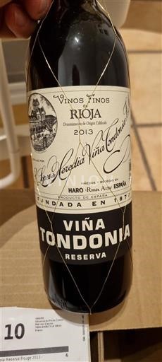 Vine Rouge sec Reserva R. López de Heredia Viña Tondonia 2013 Spanien La Rioja Rioja DO