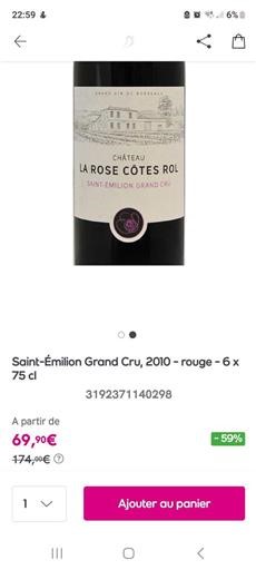 Burdeos Saint-Émilion Gran Cru Château La Rose Côtes Rol 2010