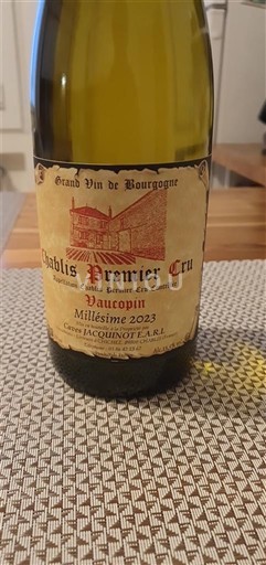 Viner Blanc sec Vaucopin Jacquinot 2023 Frankrike Bourgogne Chablis AOC Premier Cru