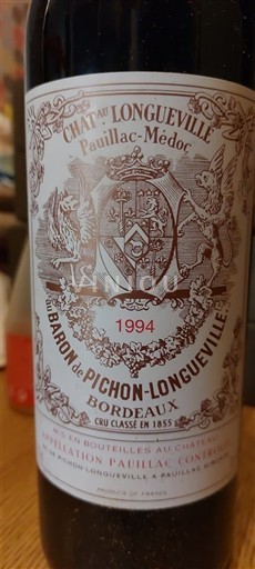 Bordeaux Pauillac Grand Cru Château Longueville Baron de Pichon-Longueville 1994