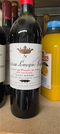 Bordeaux Haut-Médoc Château Lemoyne Nexon Réserve du Marquis du Vivier 1997