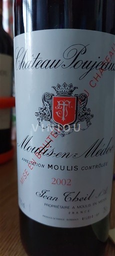 Bordeaux Moulis-en-Médoc Château Poujeaux Jean Thiel 2002