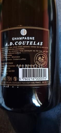 Champaña Champán A.D. Coutelas Sin añada
