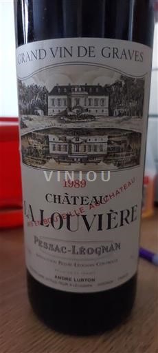 Bordeaux Pessac-Léognan Château La Louvière André Lurton 1989