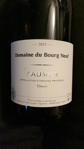 Loiren laakso Saumur Domaine Bourg Neuf 2023