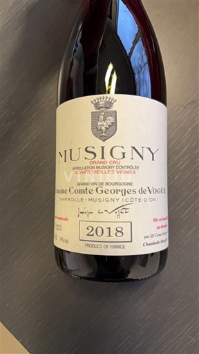 Burgundia Musigny Grand Cru Domaine Comte Georges de Vogüé Vieilles Vignes 2018