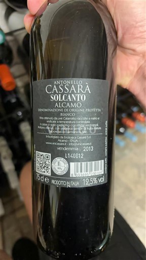 Sicilia Alcamo. Antonello Cassarà Solcanto 2013