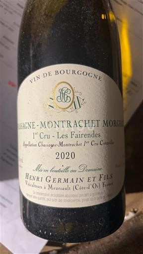 Burgundia Chassagne-Montrachet Premier Cru Henri Germain et Fils Les Fairendes 2020